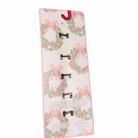 Holiday Hair Clip Set Silver Rhinestone - Picture 2 of 3